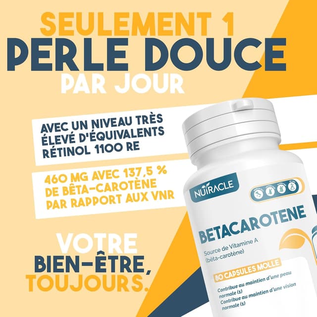 Thumbnail 3 de Nutracle Bêta-Carotène 438 mg 80 perles