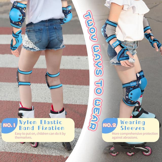 Detalle de Kids Protective Gear Set 7-in-1, 36-77 lb