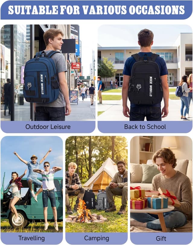 Thumbnail 6 de Zaino Amythe per Ragazzo Adolescente impermeabile e leggero, capacità 29L per PC 15.6