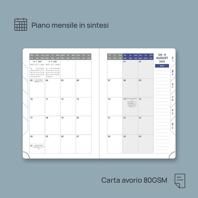 Detalle 2 de POPRUN Agenda 2026 Giornaliera 21,5 x 14,5 cm