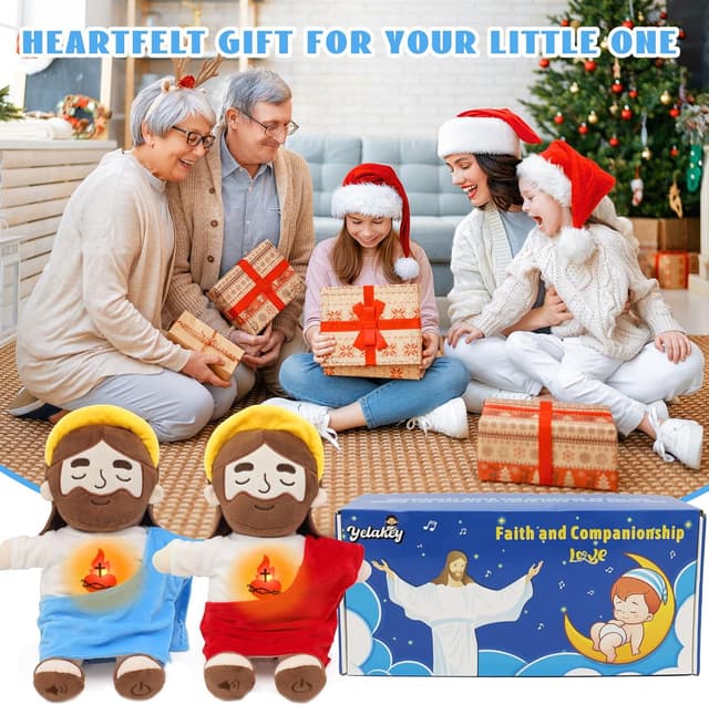 Detalle 2 de Yelakey Jesus plush 15 in with light