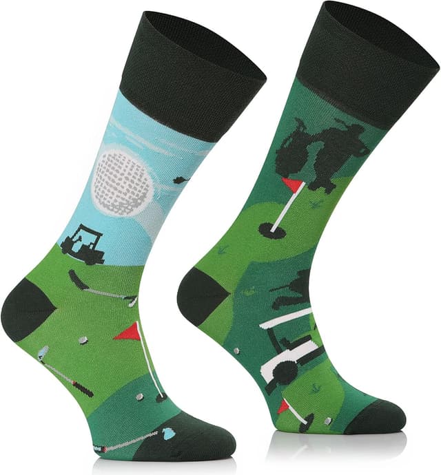 Detalle de TODO Colours lustige Socken mit Golf-Motiv – mehrfarbig, für Mann & Frau (35–46)