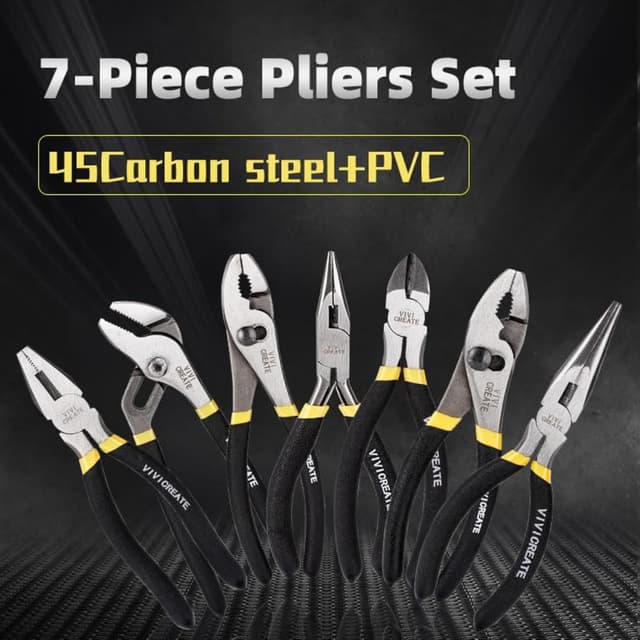 Detalle de Vivicreate 7-Piece Pliers Set for Home Repair, DIY, and Auto Electrical Work
