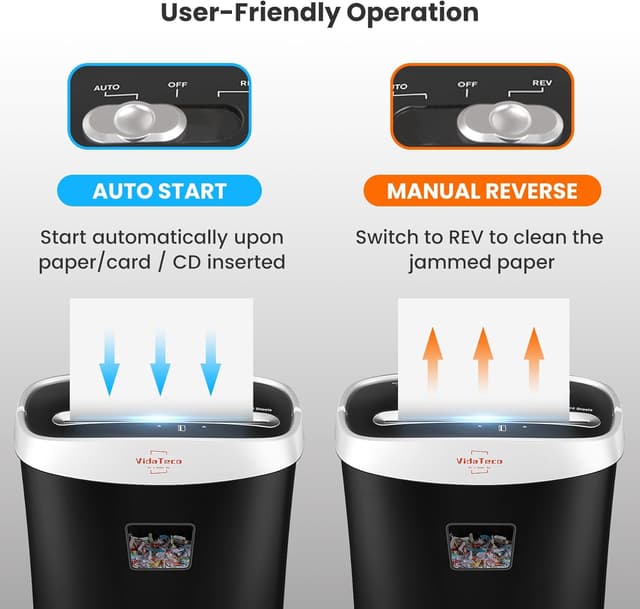 Thumbnail 4 de VidaTeco 10-Sheet Cross-Cut Shredder