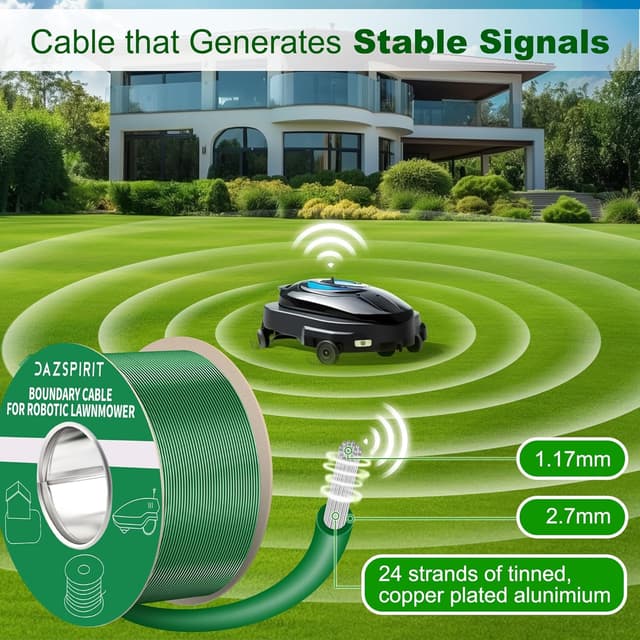 Detalle de DazSpirit Begrenzungskabel Set 150 m für Mähroboter
