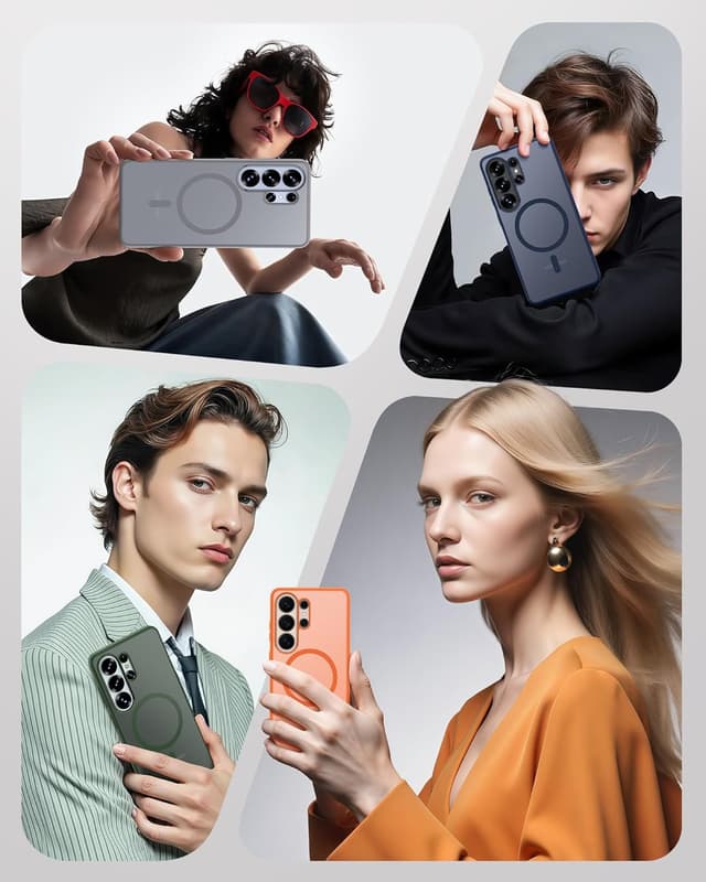 Thumbnail 6 de TOCOL Hülle für Samsung Galaxy S26 Ultra (6,9 Zoll) mit integriertem Magnetring & Magsafe, stoßfest, kratzfest, matt-transluzent, Orange