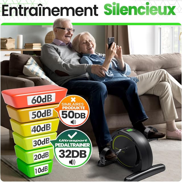 Detalle 1 de Ultrasport Pédalier d'Appartement Bras et Jambes
