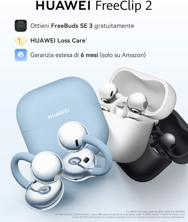 Detalle 2 de HUAWEI FreeClip 2 cuffie 38 ore