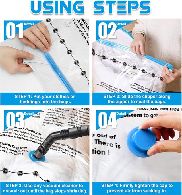 Detalle 1 de BoxLegend Vakuumbeutel 8er Set 80×60 cm