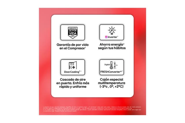 Thumbnail 2 de LG GBBS312CSW frigorífico combi 333 l, 1,86 m