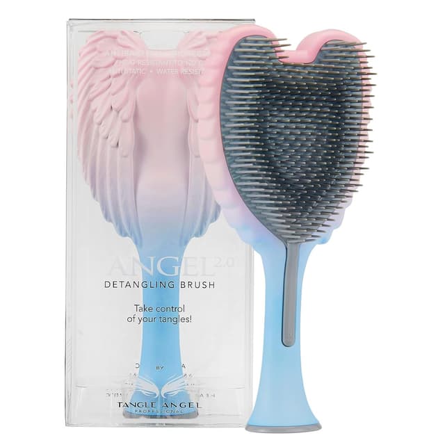 Detalle 2 de Tangle Angel Detangling Hair Brush (Anti-Static Angel Wing Brush) — Gloss Pink