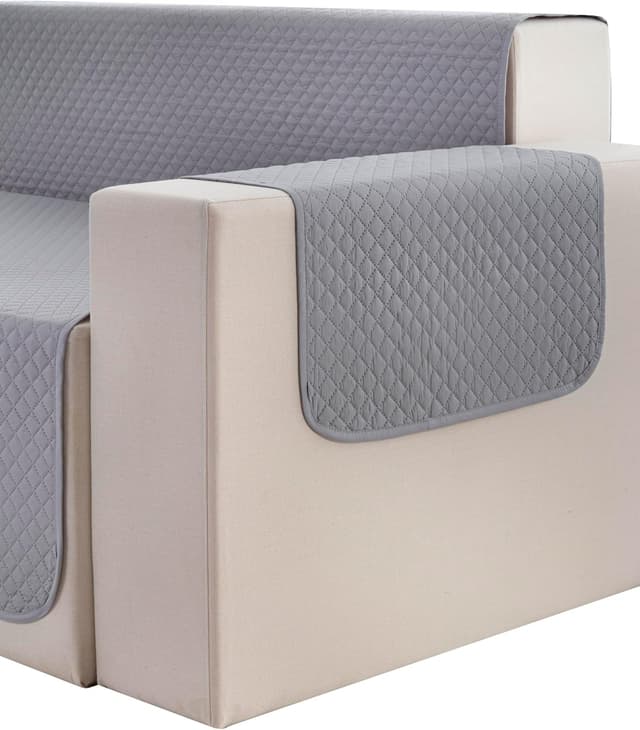 Detalle de Copridivano Todocama imbottito e traspirante per chaise sinistra, grigio chiaro, 240 cm