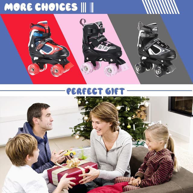 Thumbnail 6 de Nattork Kids Roller Skates Adjustable, Size 4 🛼