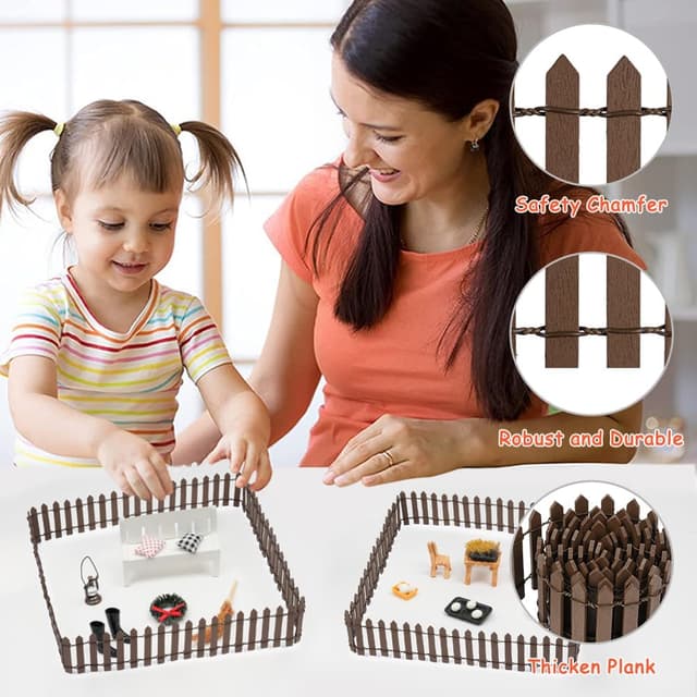 Thumbnail 2 de Aolso clôture jardin bois blanc 90x5 cm