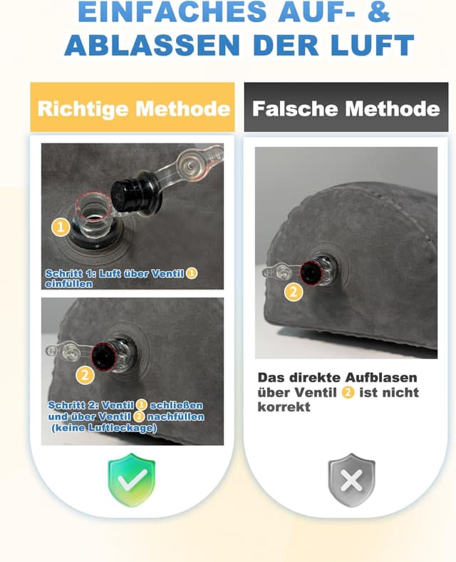 Detalle de Oiomniv aufblasbares Bettschutzgitter (2er-Set) – tragbarer Rausfallschutz für Kleinkinder