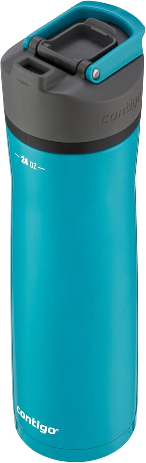 Detalle 2 de Contigo Cortland Chill 2.0 Stainless Steel Water Bottle with AUTOSEAL Lid, 24 oz (Juniper & Azalea) — 2-Pack