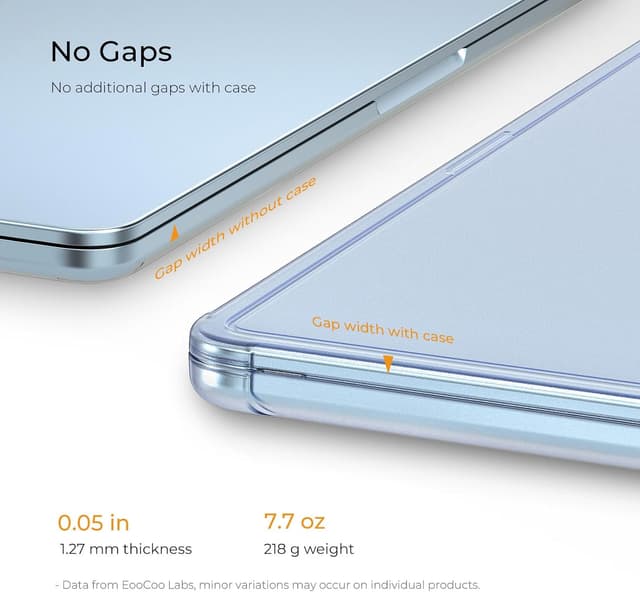 Detalle de EooCoo Hartschalen-Hülle für MacBook Air 13 Zoll (2022–2026) – Snap Cover mit bruchfesten Ecken, mattes Himmelblau