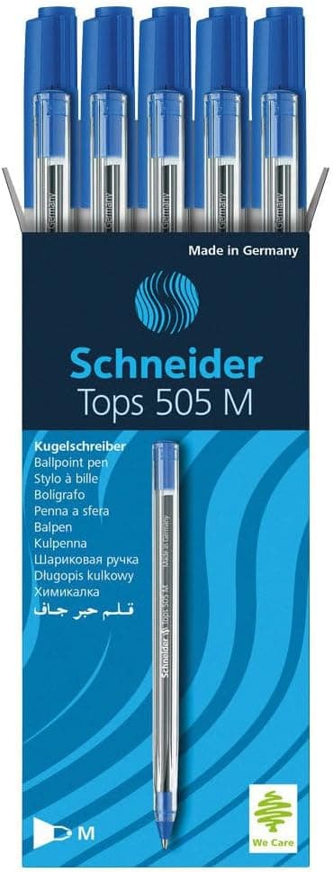 Detalle de Schneider Tops 505 PTE M penna sfera blu (10 pezzi) con punta in acciaio