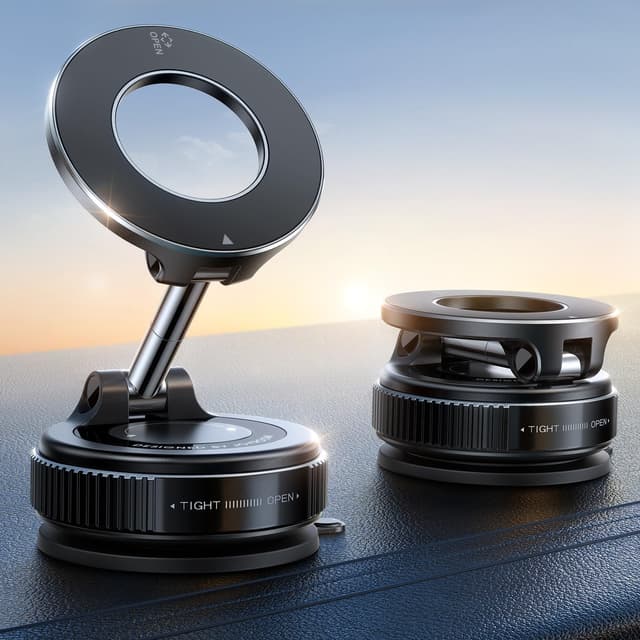 Detalle de JOYROOM Vakuum Handyhalterung Auto mit Magnet (Magsafe) – 360° Metallarm, 24× XN55 Magnete