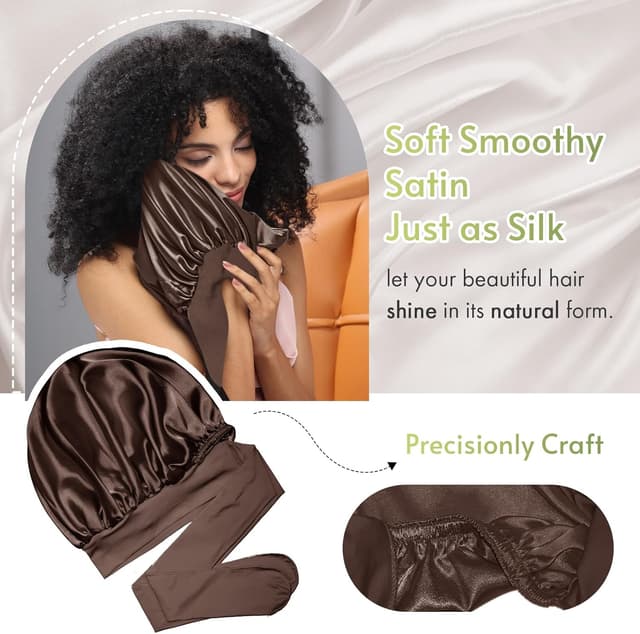 Detalle 1 de Reversible Silk Hair Bonnet for Sleep