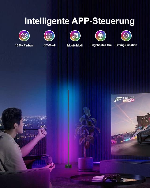 Thumbnail 6 de Miortior LED Stehlampe RGB, 16 Mio Farben