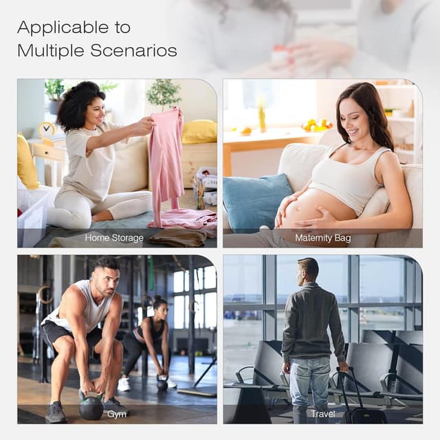 Detalle de SPAHER foldable travel duffel bag for Ryanair underseat cabin bags, grey (approx. 40 x 30 x 20 cm, 25L)