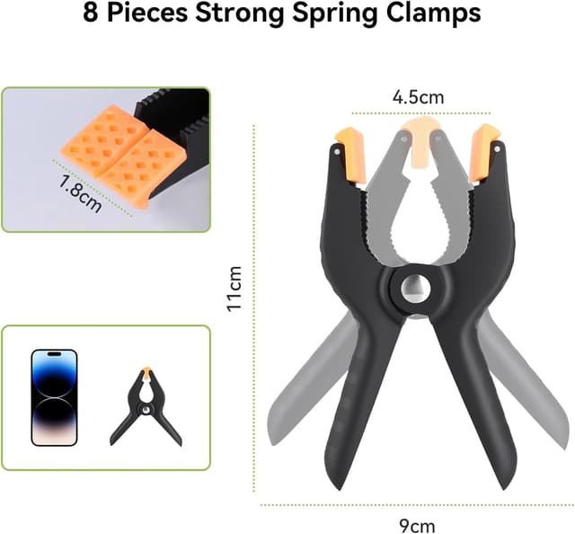 Thumbnail 1 de OTraki 8 Pezzi Fermagli a Molla 4 Pollice