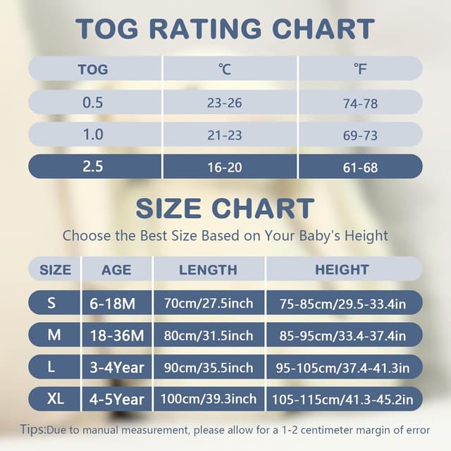 Thumbnail 5 de MIKAFEN Baby Winter Sleeping Bag with Feet 80cm