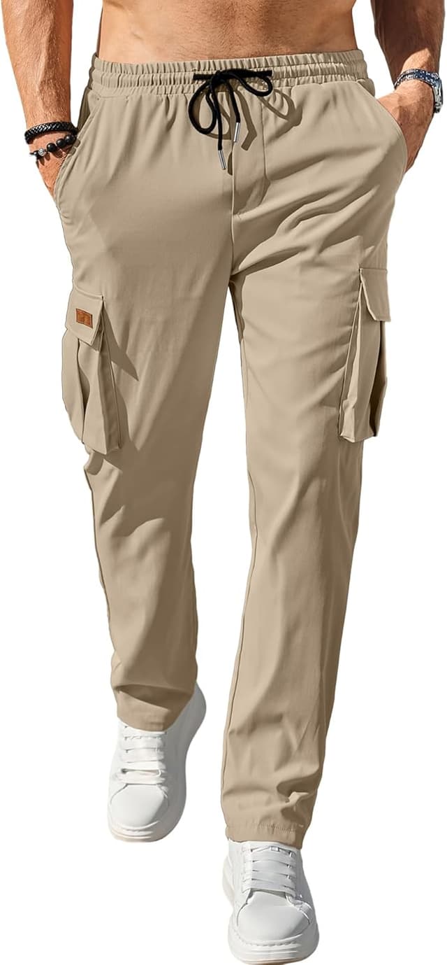Detalle 2 de Comdecevis Men's Casual Cargo Pants Joggers