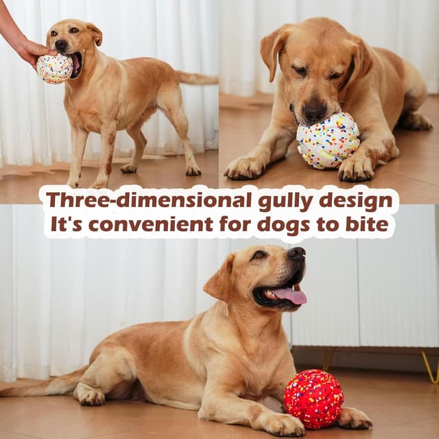 Detalle 2 de CAISHOW Dog Ball Squeak Toys 5.12in