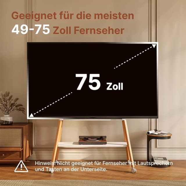 Detalle 2 de ECOTINY TV Ständer mit Rollen bis 40 kg
