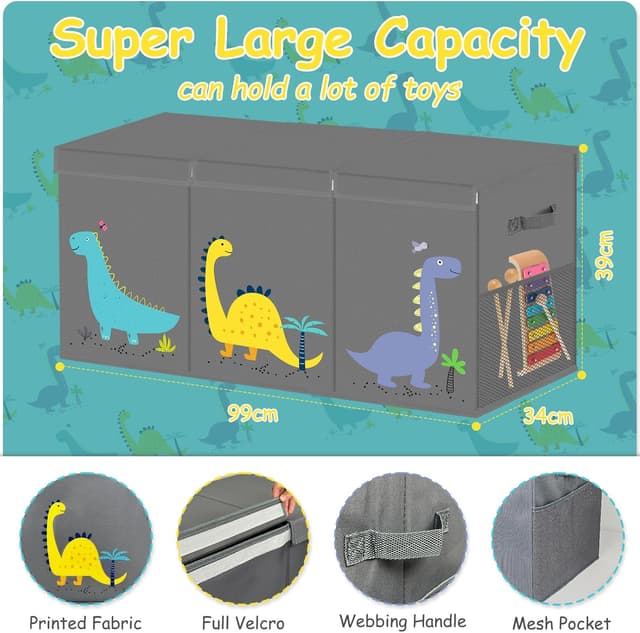 Thumbnail 3 de Extra Large Toy Box Storage for Boys Girls