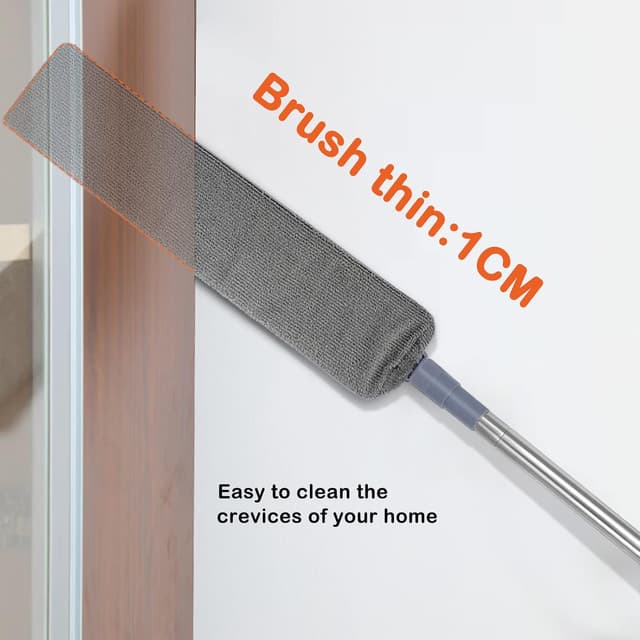 Detalle 2 de Gigmeta spazzolino telescopico per polvere con microfibra e manico in acciaio inox