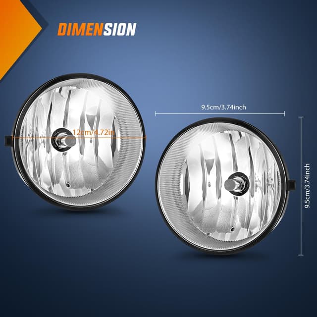 Detalle de Nilight Fog Light Assembly (H10 42W) Replacement for Toyota Tacoma, Tundra, Sequoia, and Solara