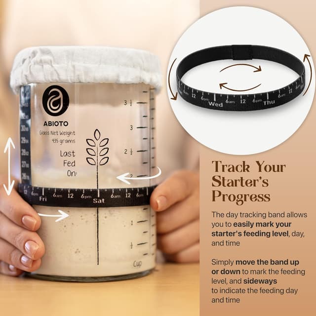 Thumbnail 3 de ABIOTO Sauerteigglas-Set 15,2 cm 🍞