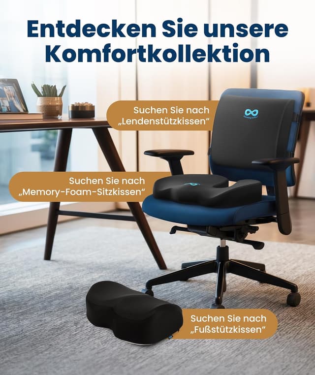Thumbnail 6 de Everlasting Comfort Memory-Schaum Sitzkissen mit ergonomischer Steißbein-Unterstützung