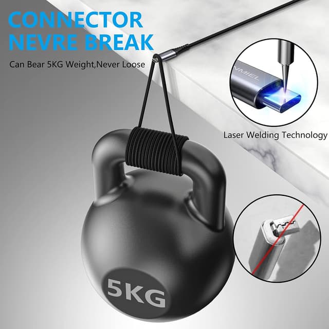 Detalle de ANMIEL Typ-C-Kabel (USB-C auf USB-A) extra lang 3 m – USB 3.0 für Laden & Daten bis 5 Gbit/s