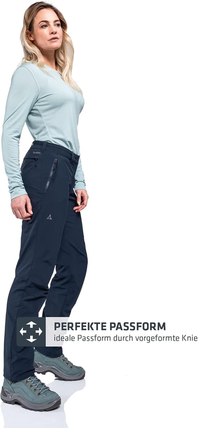 Detalle de Schöffel Damen Engadin1 Warm Hose – Softshell-Wanderhose für kalte Tage (Trekkinghose, Modell 13308)