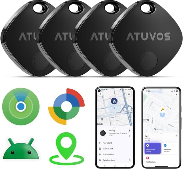 Detalle de ATUVOS Dual System Air Tracker Tag PRO 4-pack Bluetooth tracker