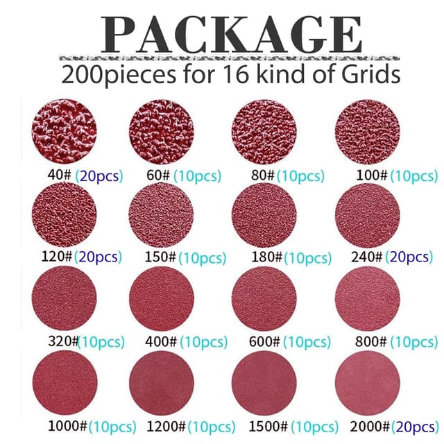 Detalle 2 de Toowood 200pcs 125mm Sanding Discs