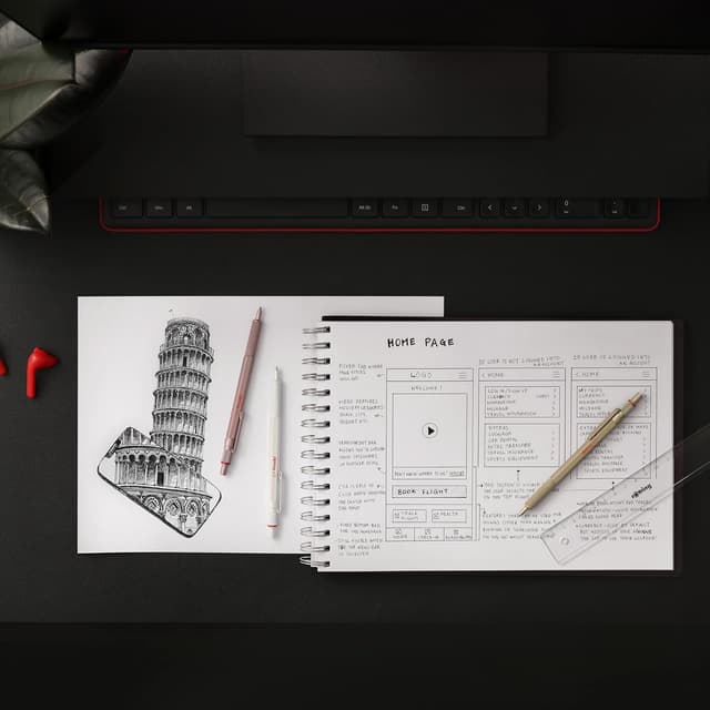 Thumbnail 5 de Rotring 600 Bolígrafo Azul, Punta Media, Cuerpo Blanco Perla ✍