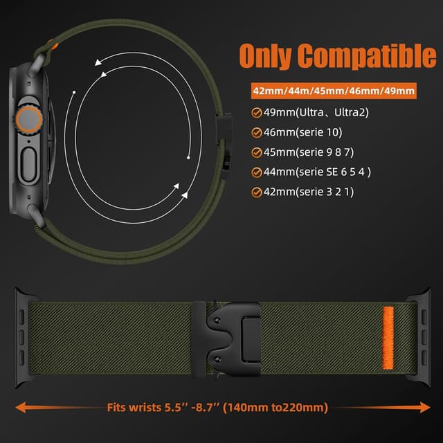 Thumbnail 3 de Yoohoo correa Apple Watch nylon elástico