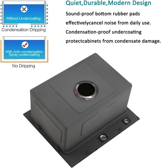 Thumbnail 6 de Bokaiya fregadero de acero inoxidable empotrado en forma de X