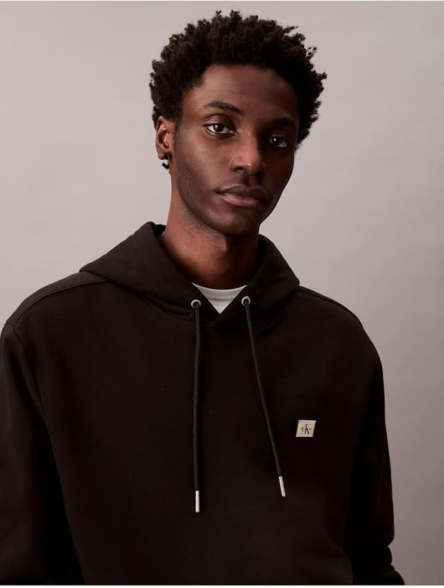Detalle de Calvin Klein Felpa Terry Uomo con cappuccio