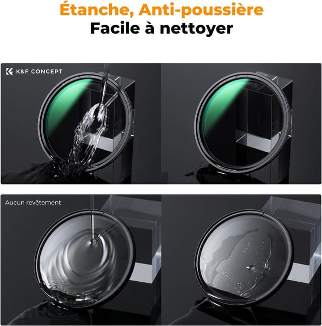 Thumbnail 5 de K&F CONCEPT Filtre ND variable 62 mm