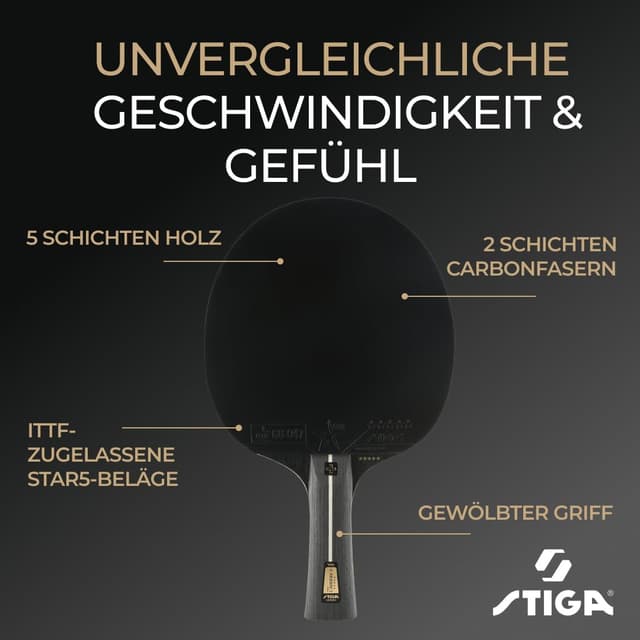 Detalle de STIGA Pro Carbon Plus Tischtennisschläger
