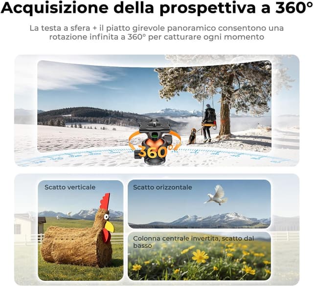 Thumbnail 4 de K&F CONCEPT A305A3+BH-40 treppiede 73 Pollici