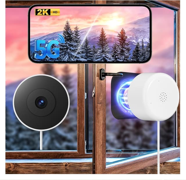 Detalle de Window Security Camera 4MP 2K WiFi Dual-Band