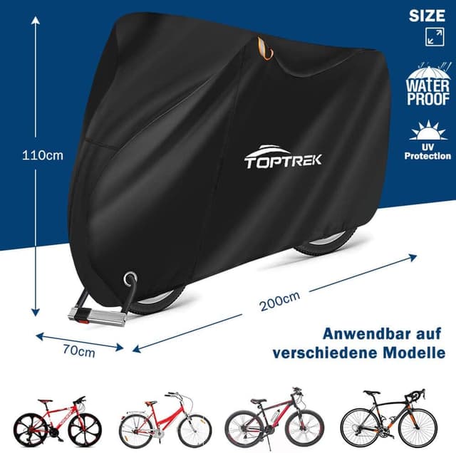 Detalle 2 de toptrek Fahrradabdeckung 210D, 200 x 110 x 70