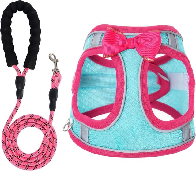 Detalle de WENDISI Dog Harness with Leash Set – Step-in Breathable No-Pull Reflective Padded Vest (with adjustable straps)